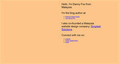 Desktop Screenshot of dannyfoo.com